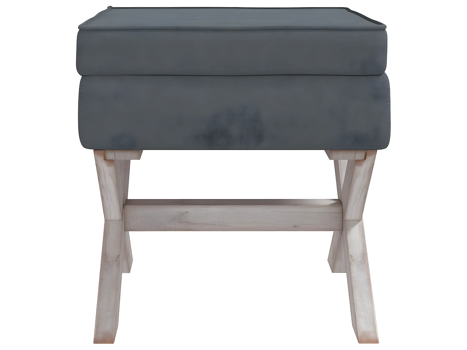 Tabouret de rangement grise 45 x 45 x 49 cm 02_0010869