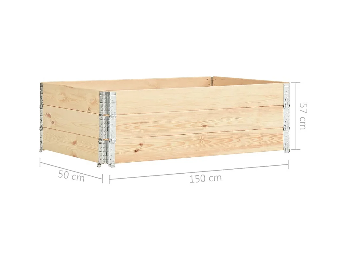 Jardinières surélevées 3 pièces bois marron 150 x 50 x 19 cm 02_0000891