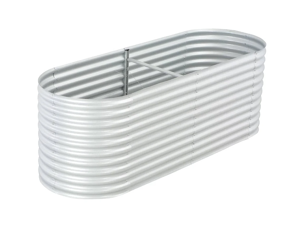 Jardinière lit surélevé plantes argenté 240 x 80 x 81 cm 02_0001022