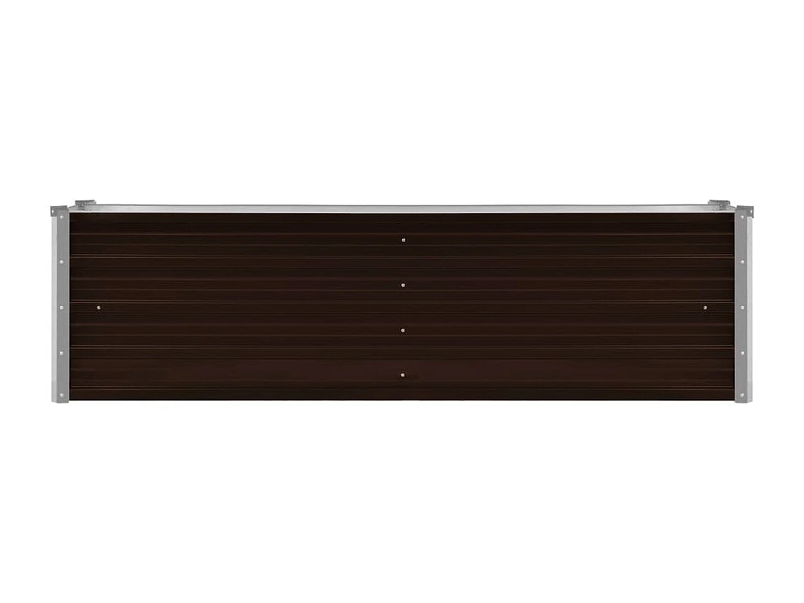 Fioriera rialzata piante fiori giardino 160 x 40 x 45 cm acciaio zincato marrone 02_0001216
