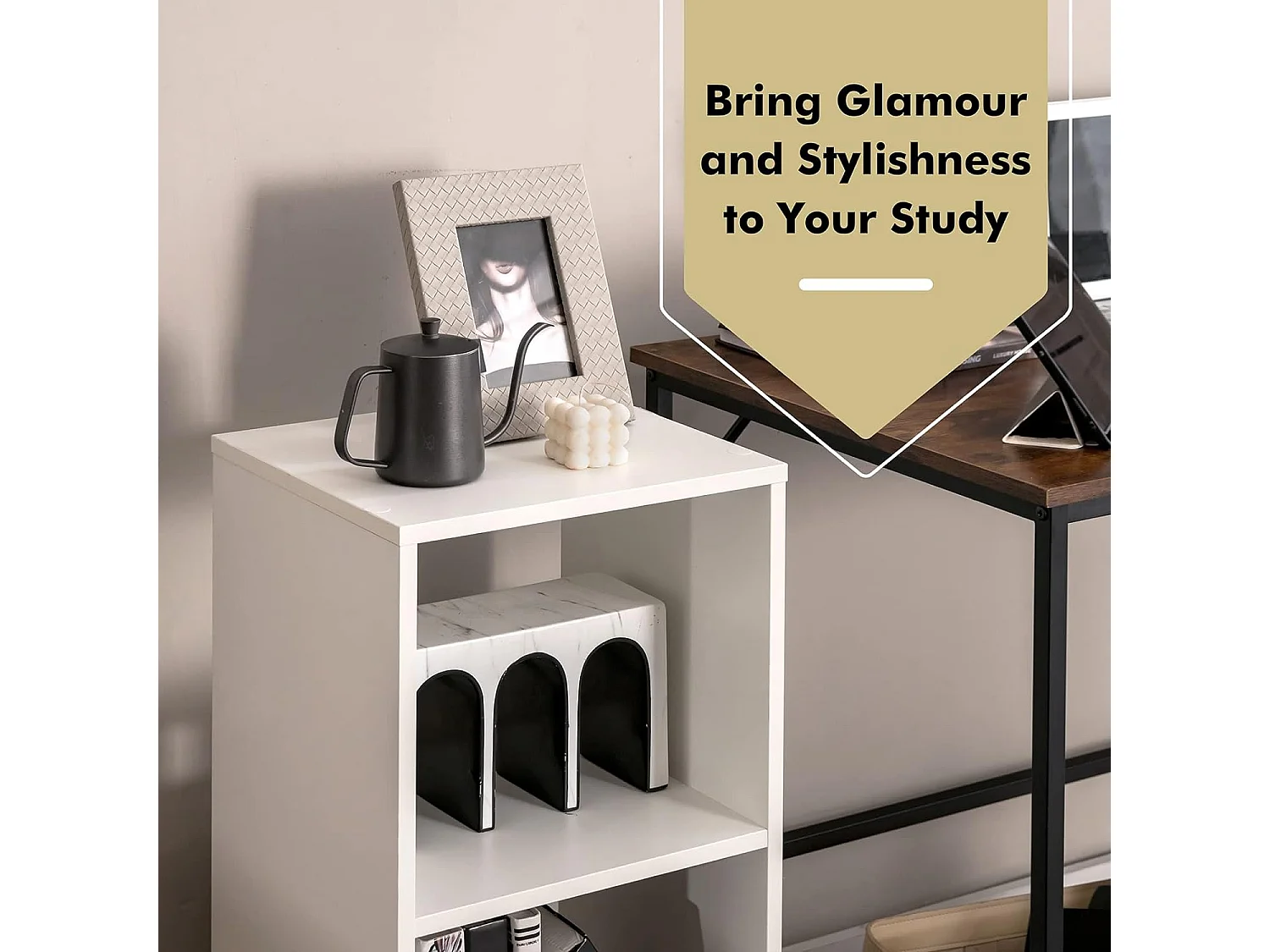 Lot de 2 Bibliothèques à 2 Niveaux, , 38 x 33 x 72,5 cm