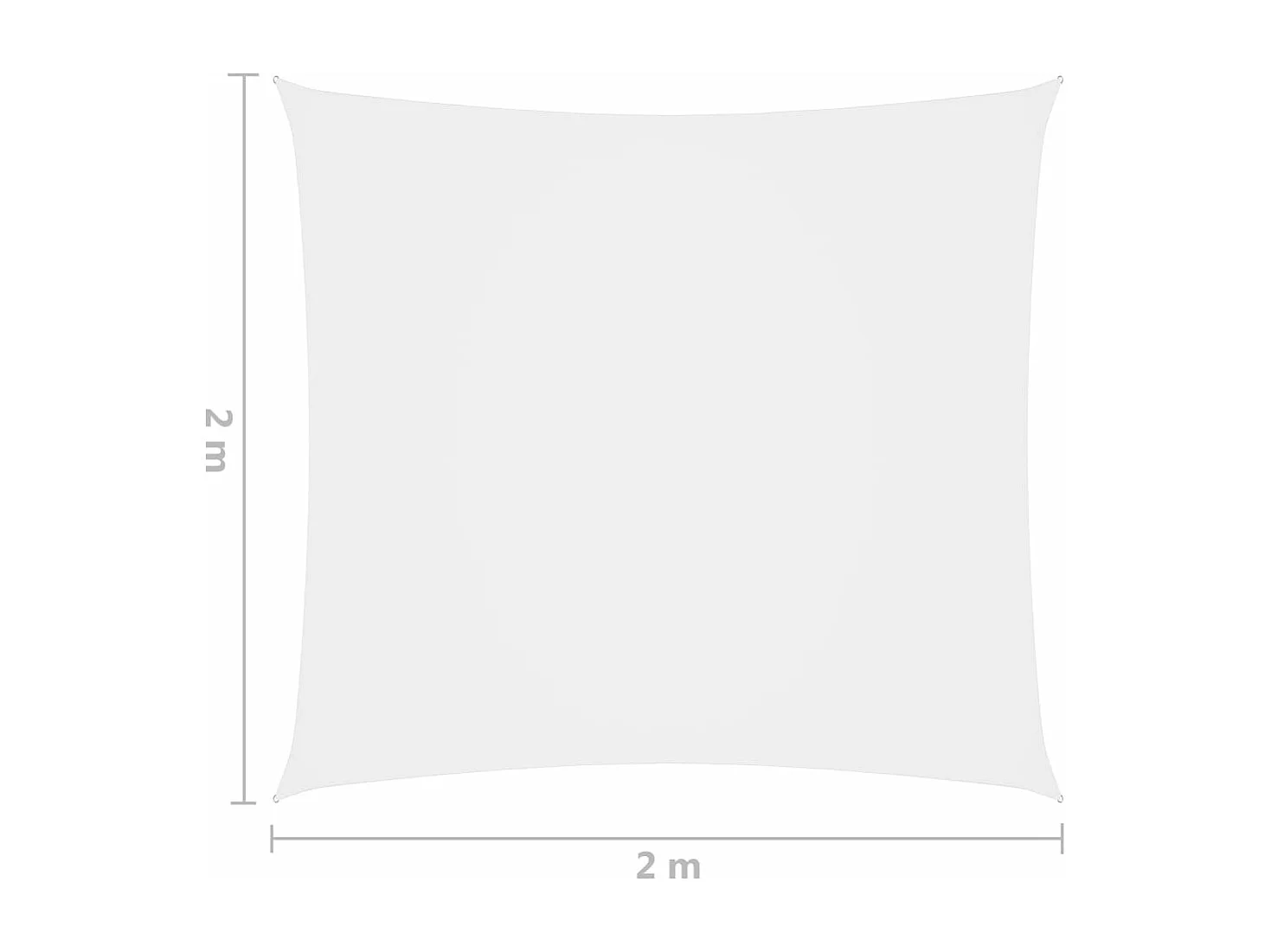 Toldo vela parasol cuadrado tela Oxford 2 x 2 m blanco 02_0009467