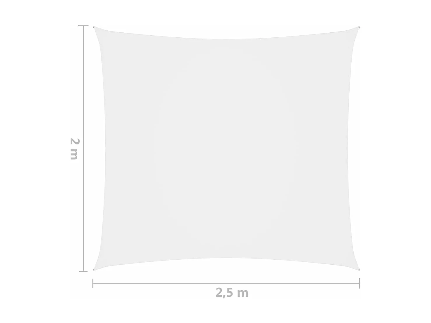 Vela de sombra para sombrilla rectangular de tela Oxford 2 x 2,5 m blanco 02_0009589