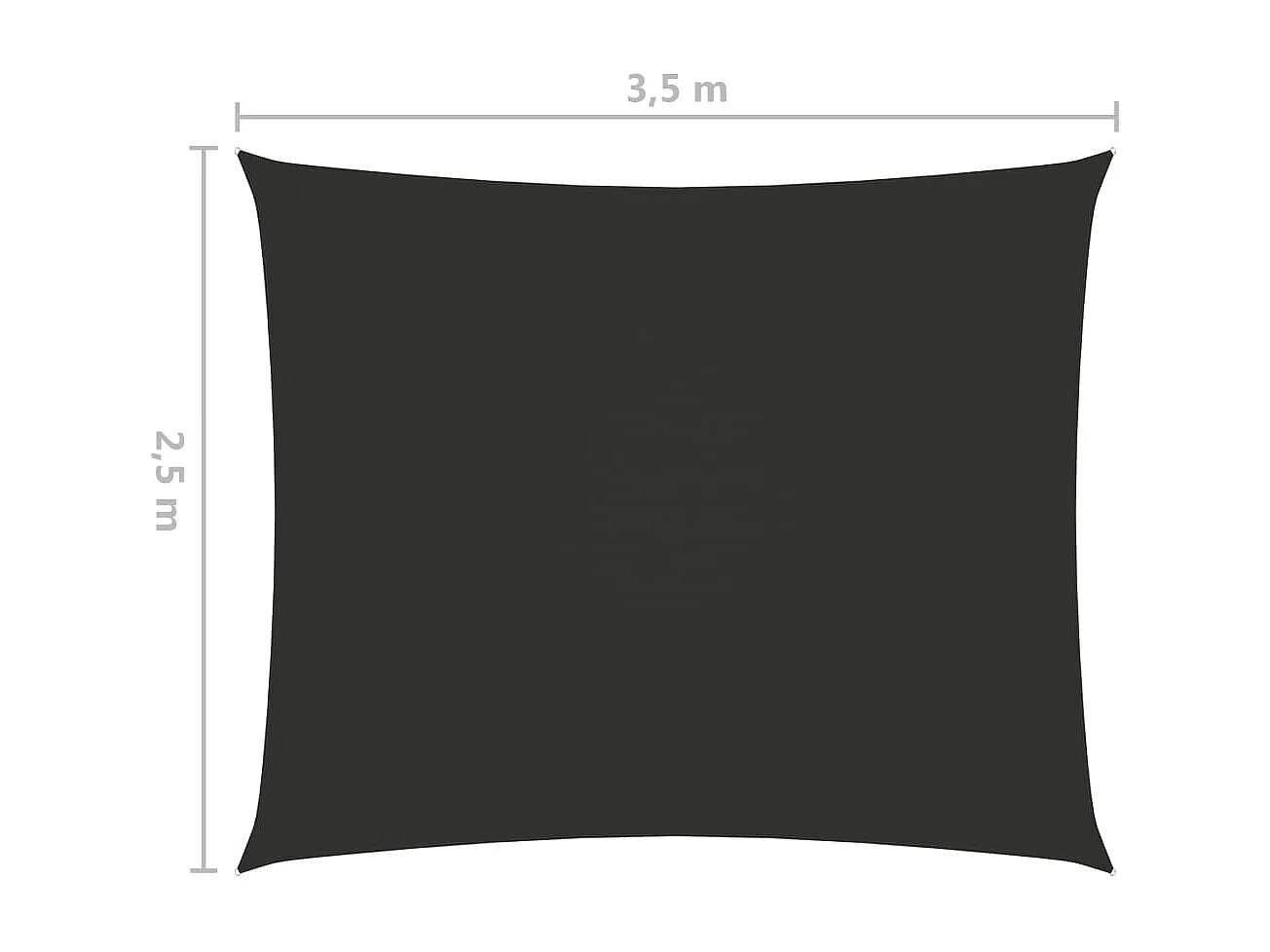 Vela de sombra para sombrilla rectangular de tela Oxford 2,5 x 3,5 m antracita 02_0009562