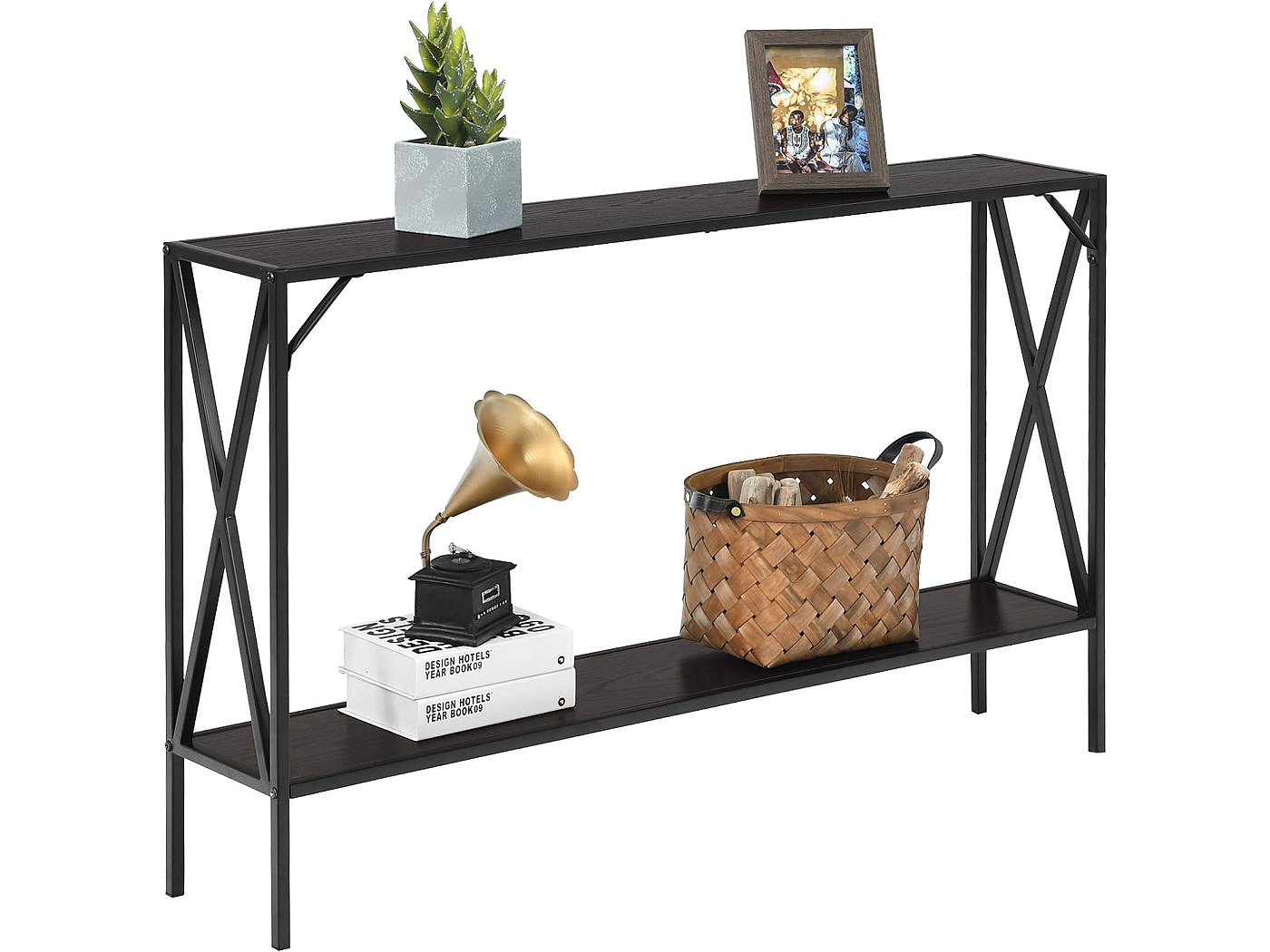 CHOEZON Table D'Appoint Compacte, Bout De Canapé Avec Station De Charge, Table De Chevet, Table Basse à 3 Niveaux, Table D'Appoint Avec Rangement, Pour Petit Espace, Salon, Marron Rustique DTBZ05CBF