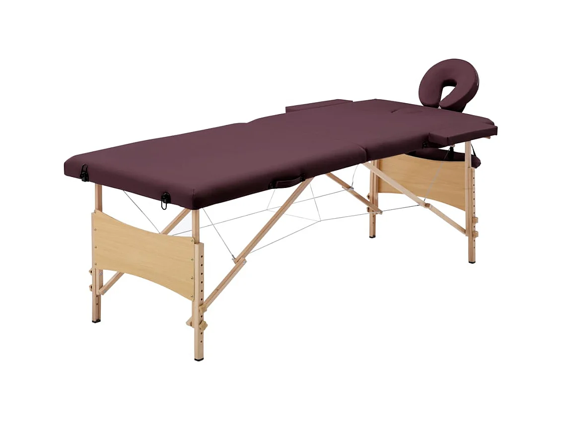 Table de massage pliable bois marron 191 x 70 x 59 cm 02_0001819