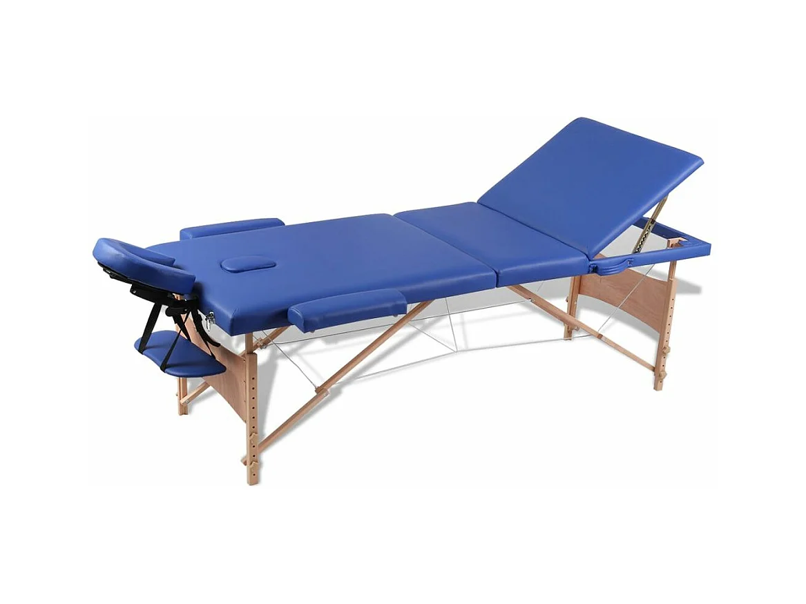 Table pliable de massage bois bleue 186 x 68 x 62 cm 02_0001882