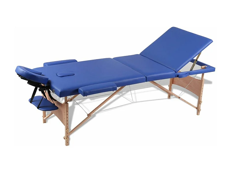 Table pliable de massage bois bleue 186 x 68 x 62 cm 02_0001882
