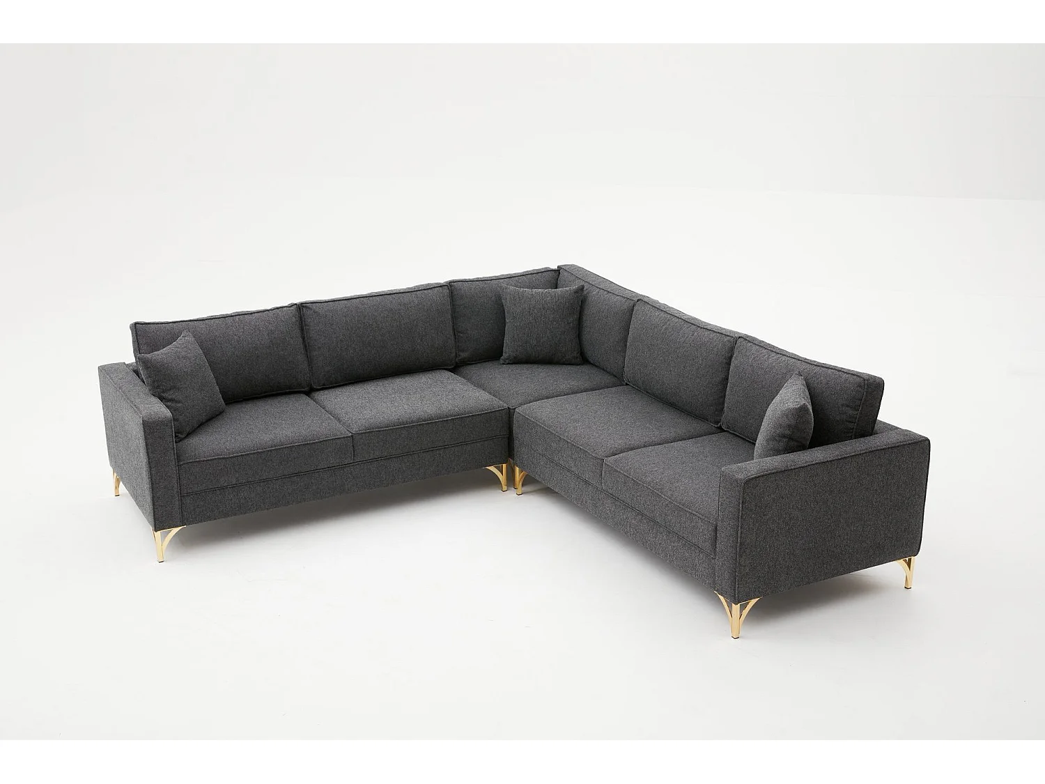 Sofá rinconero Altadena 339, Gris, 258x258x88cm