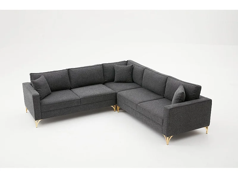 Sofá rinconero Altadena 339, Gris, 258x258x88cm