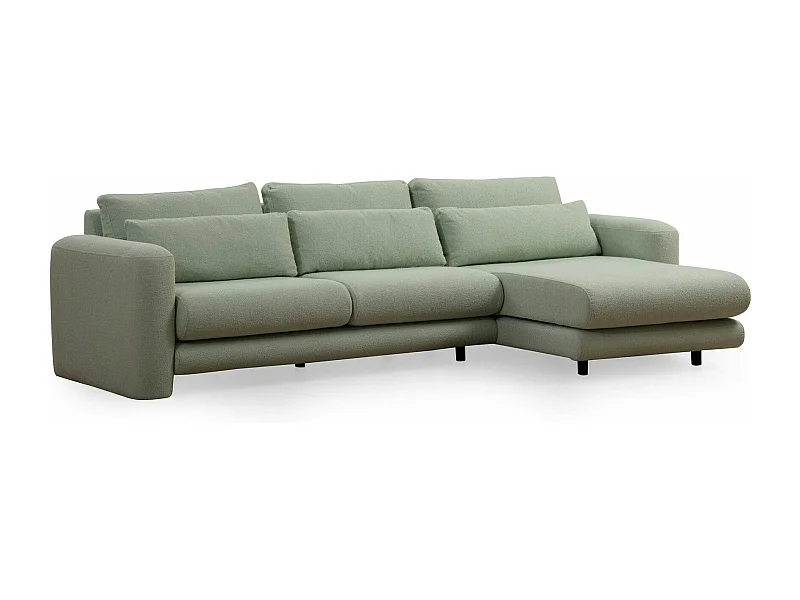 Divano angolare Altadena 333, Verde, 290x165x73cm