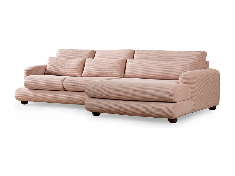 Sofá rinconero Altadena 329, Rosa, 330x150x90cm