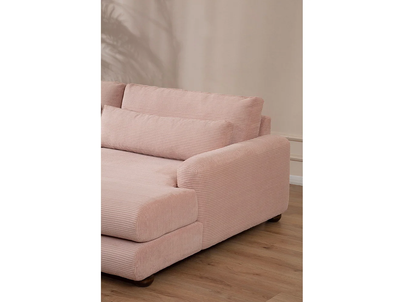 Sofá rinconero Altadena 329, Rosa, 330x150x90cm