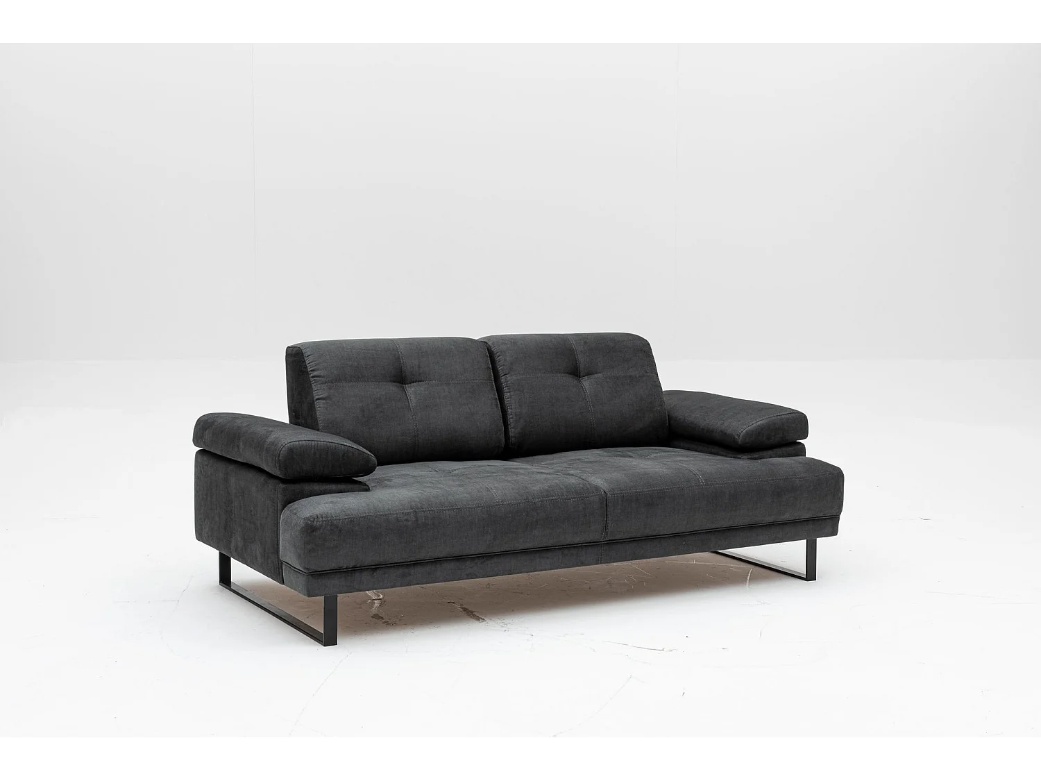 Canapé 2 places Celis Tissu Anthracite