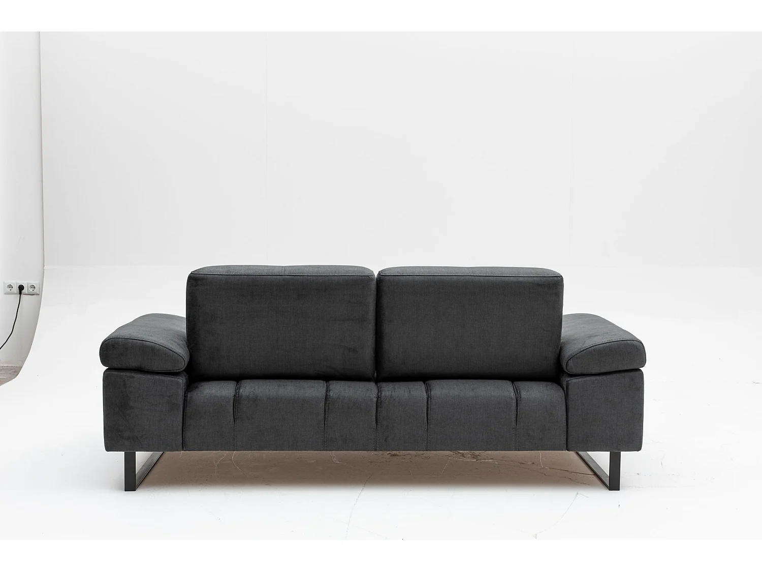 Canapé 2 places Celis Tissu Anthracite