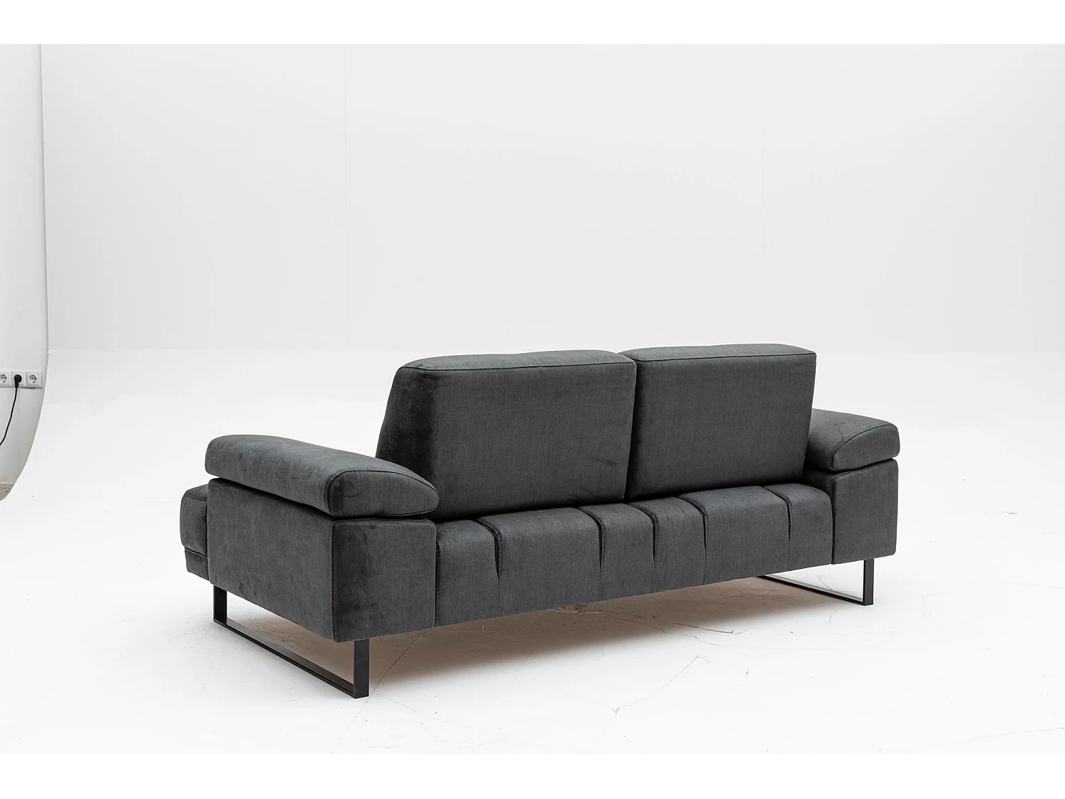 Canapé 2 places Celis Tissu Anthracite