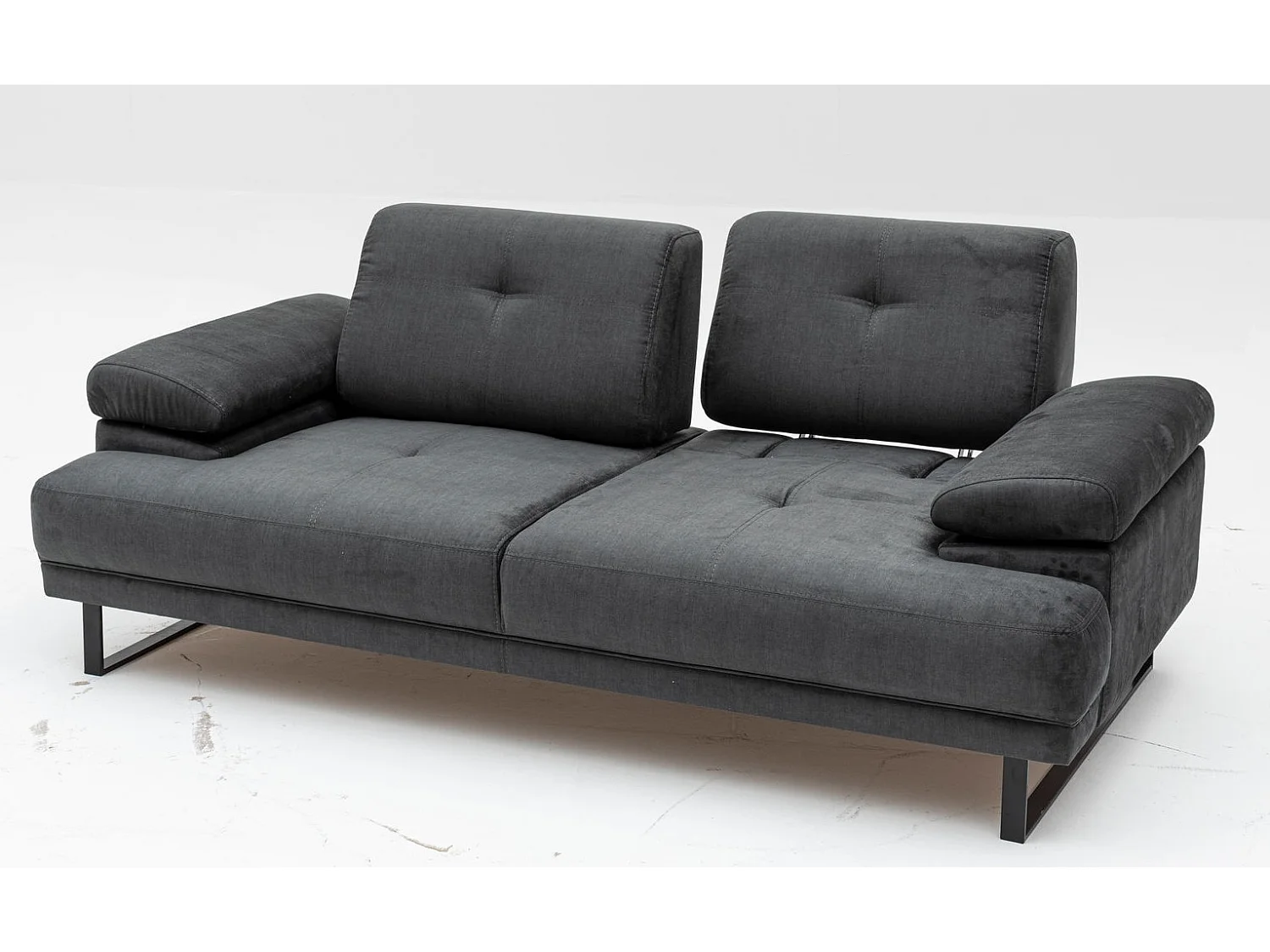 Canapé 2 places Celis Tissu Anthracite