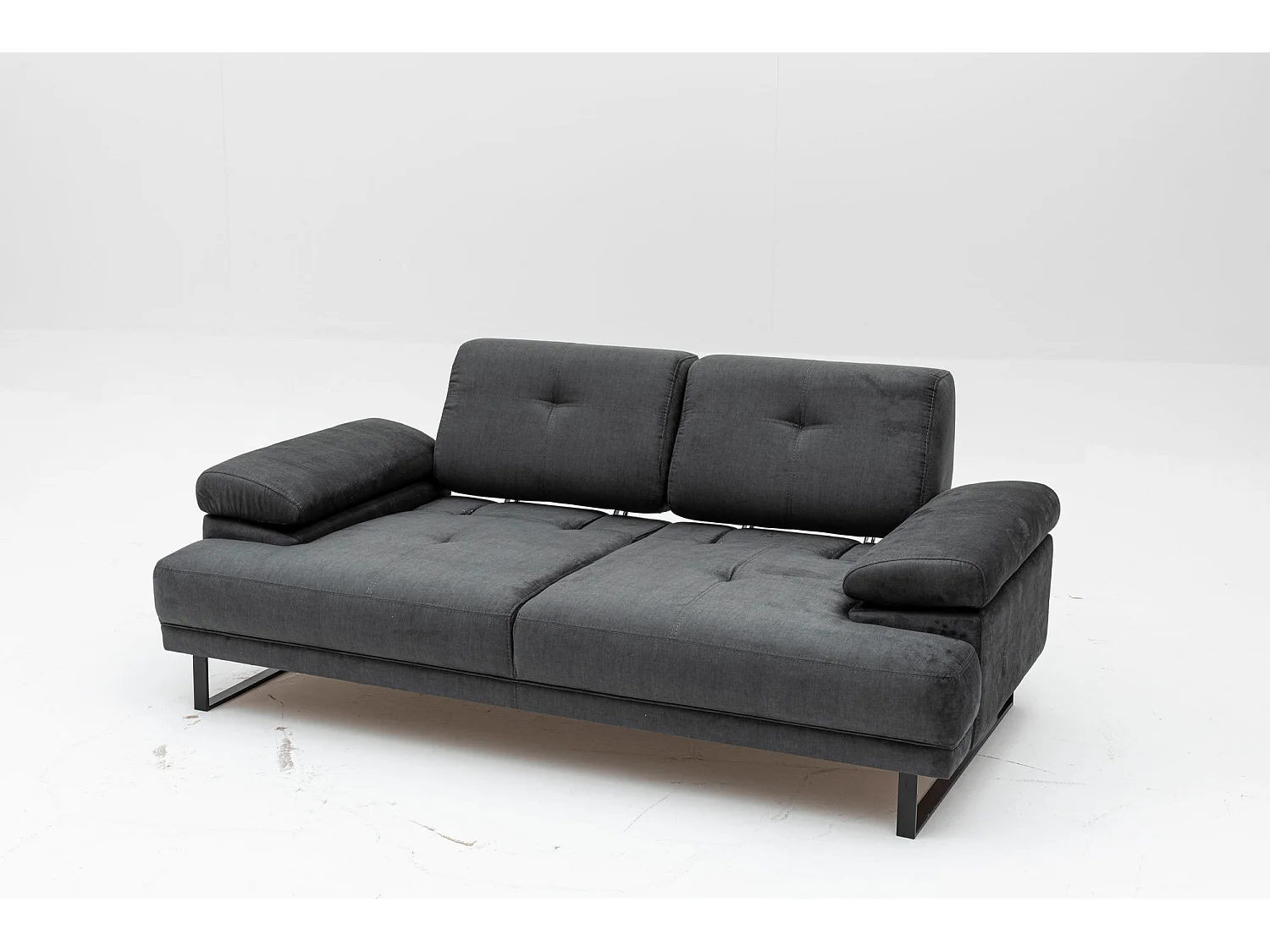 Canapé 2 places Celis Tissu Anthracite