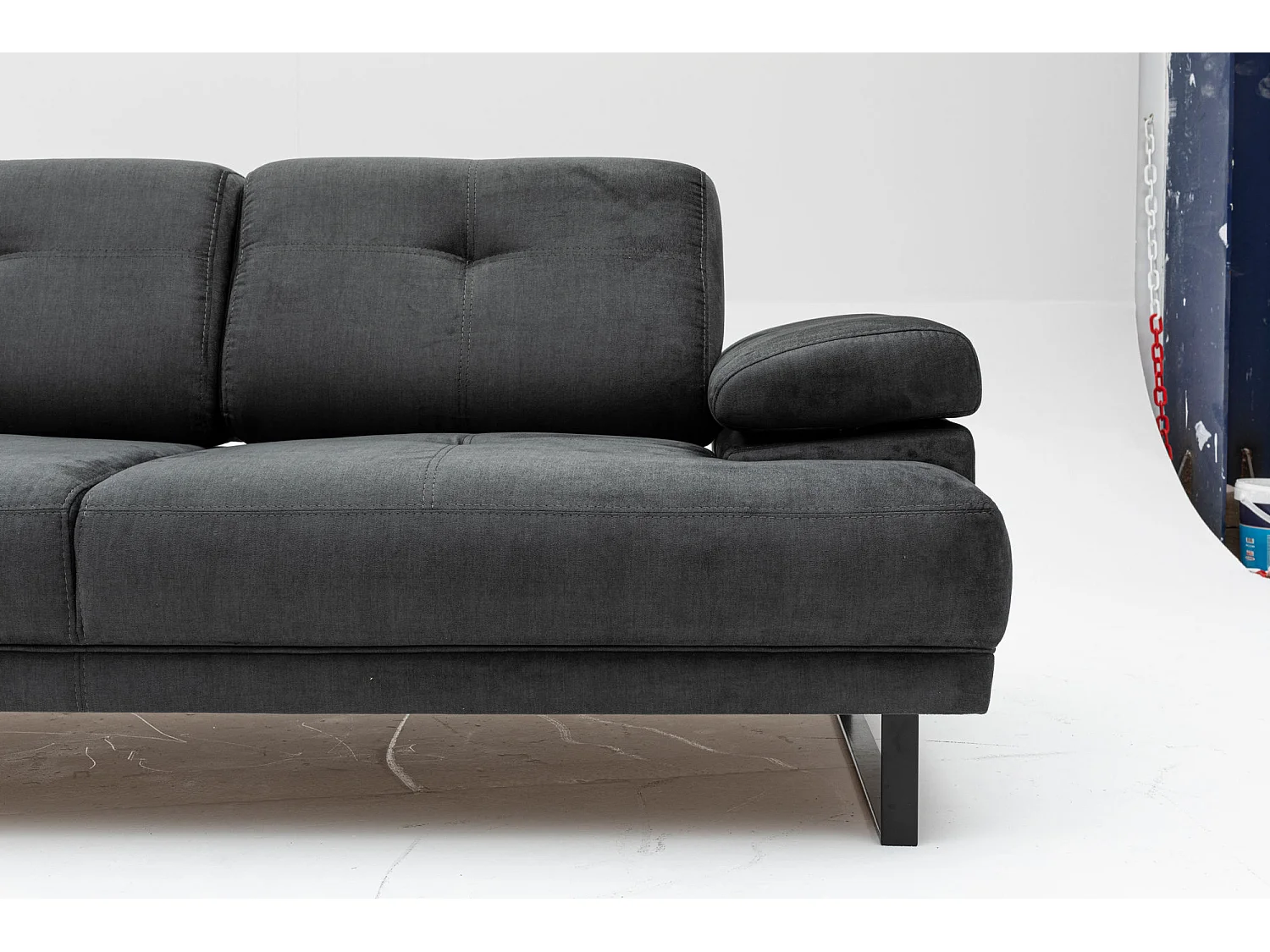 Canapé 2 places Celis Tissu Anthracite