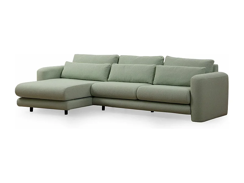 Divano angolare Altadena 333, Verde, 290x165x73cm
