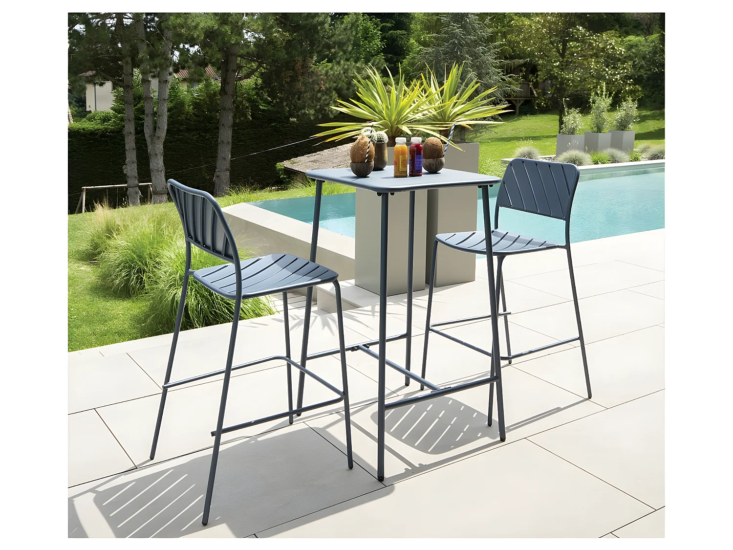 KAVALA - Ensemble bar - 2 personnes - Bleu Nuit