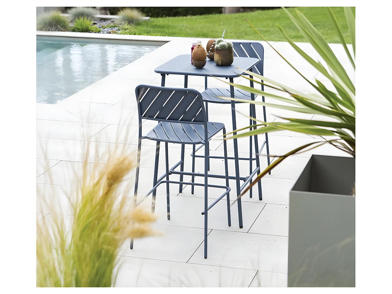 KAVALA - Ensemble bar - 2 personnes - Bleu Nuit