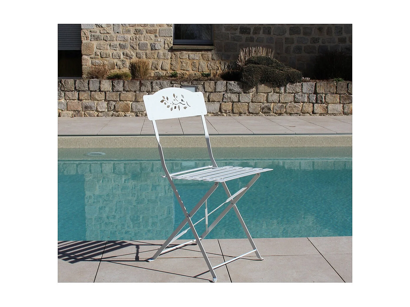 Ensemble table et chaises de jardin - 4 places - Blanc - VENONE