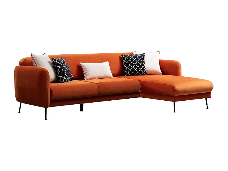 Divano angolare Altadena 191, Rosso, 270x170x85cm
