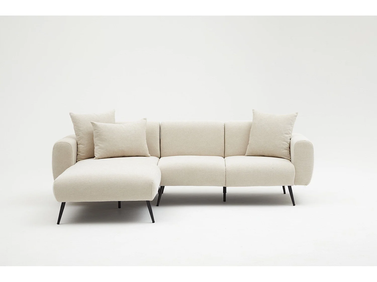 Sofá rinconero Altadena 583, De color marrón claro, 252x158x77cm