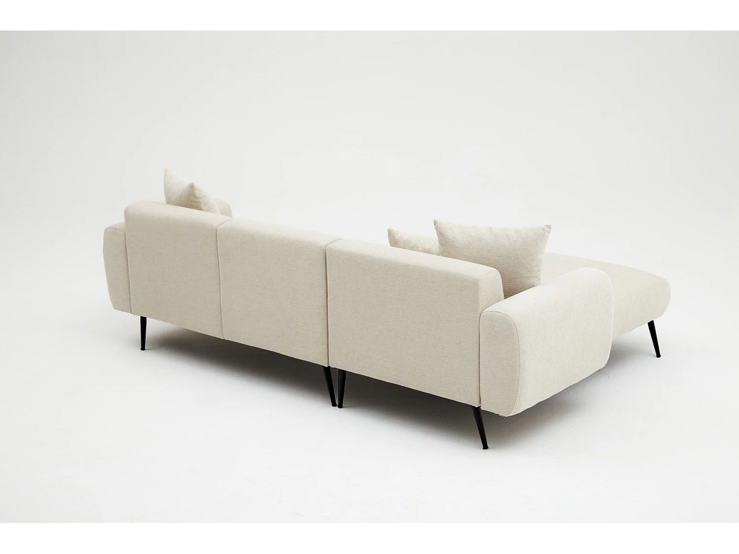 Sofá rinconero Altadena 583, De color marrón claro, 252x158x77cm