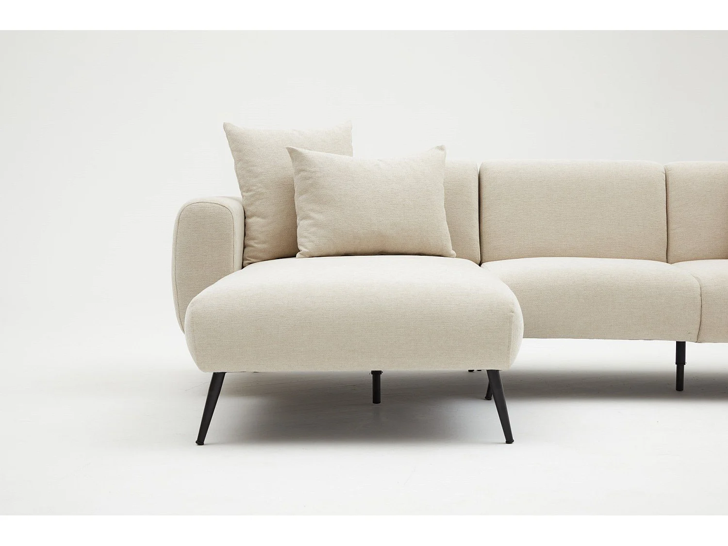 Sofá rinconero Altadena 583, De color marrón claro, 252x158x77cm