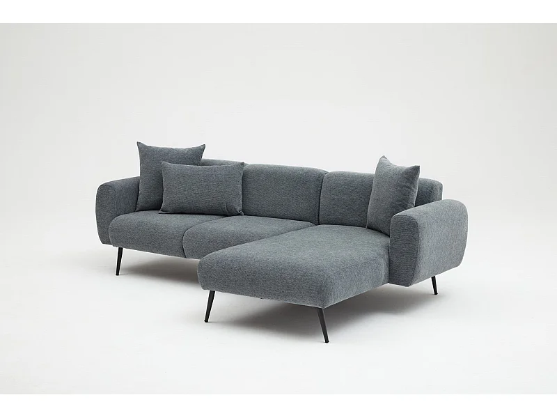 Sofá rinconero Altadena 583, Gris, 252x158x77cm