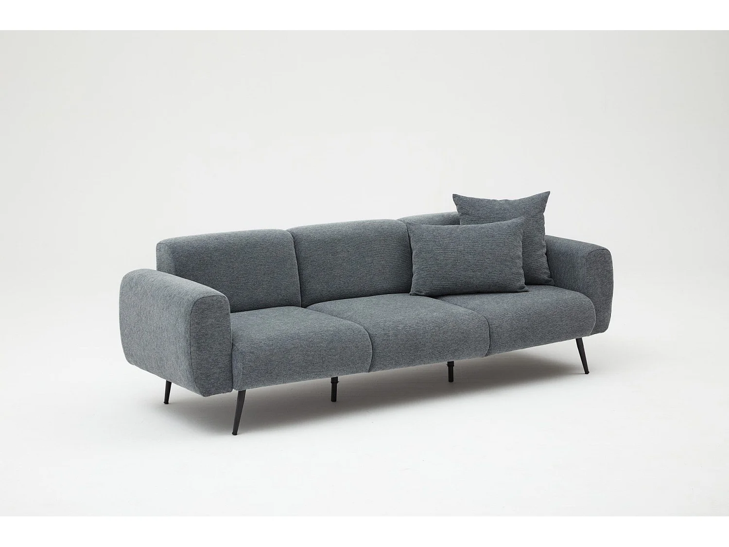 Sofá Altadena 582, Gris, 235x82x77cm, Tapiz, Patas: Metal