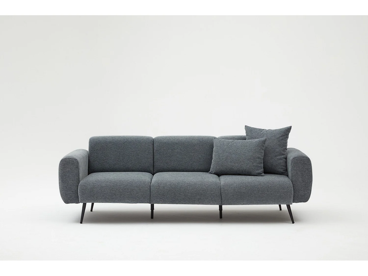 Sofá Altadena 582, Gris, 235x82x77cm, Tapiz, Patas: Metal