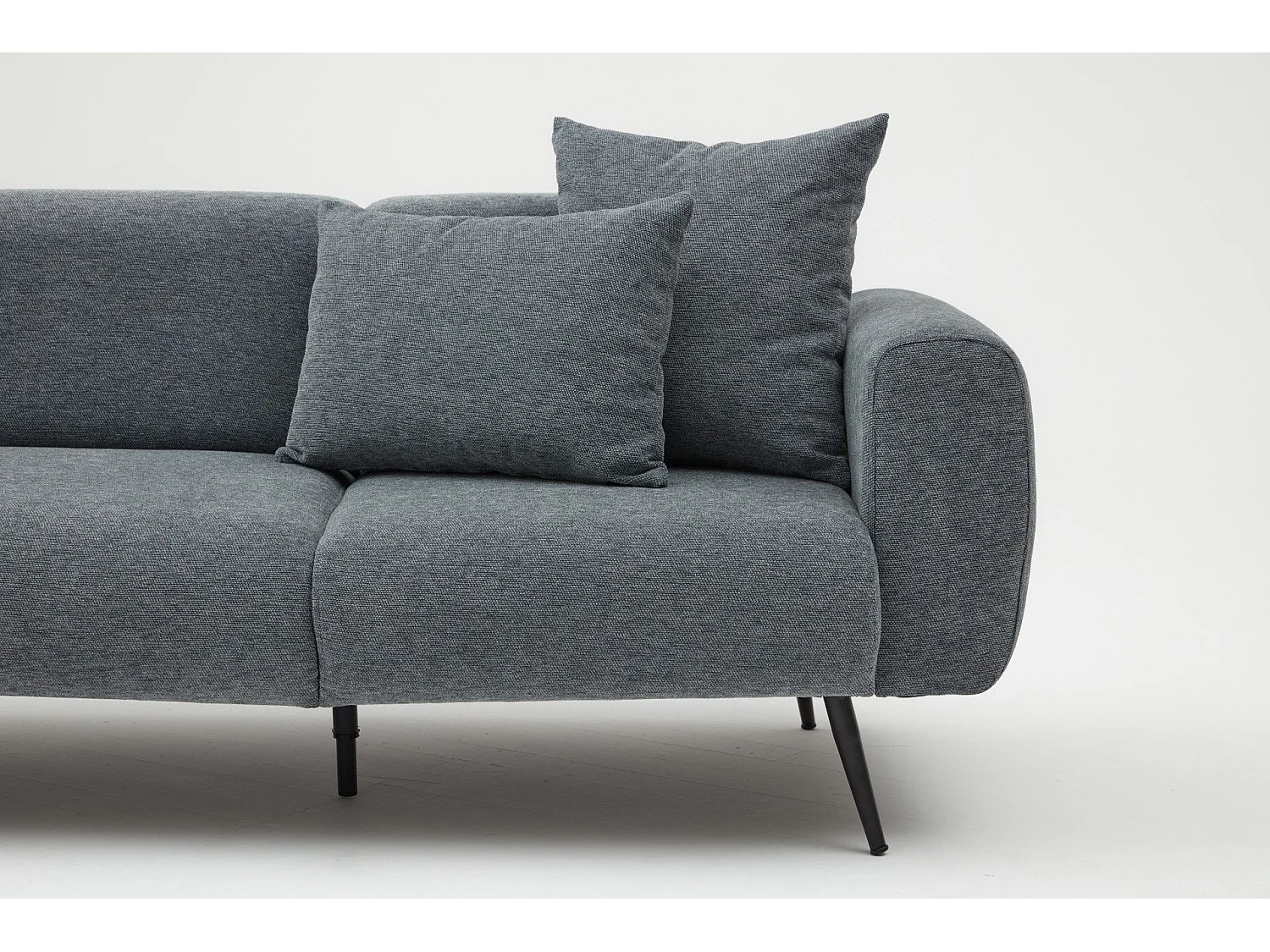 Sofá Altadena 582, Gris, 235x82x77cm, Tapiz, Patas: Metal