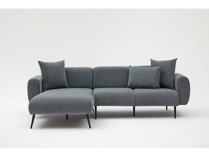 Sofá rinconero Altadena 583, Gris, 252x158x77cm