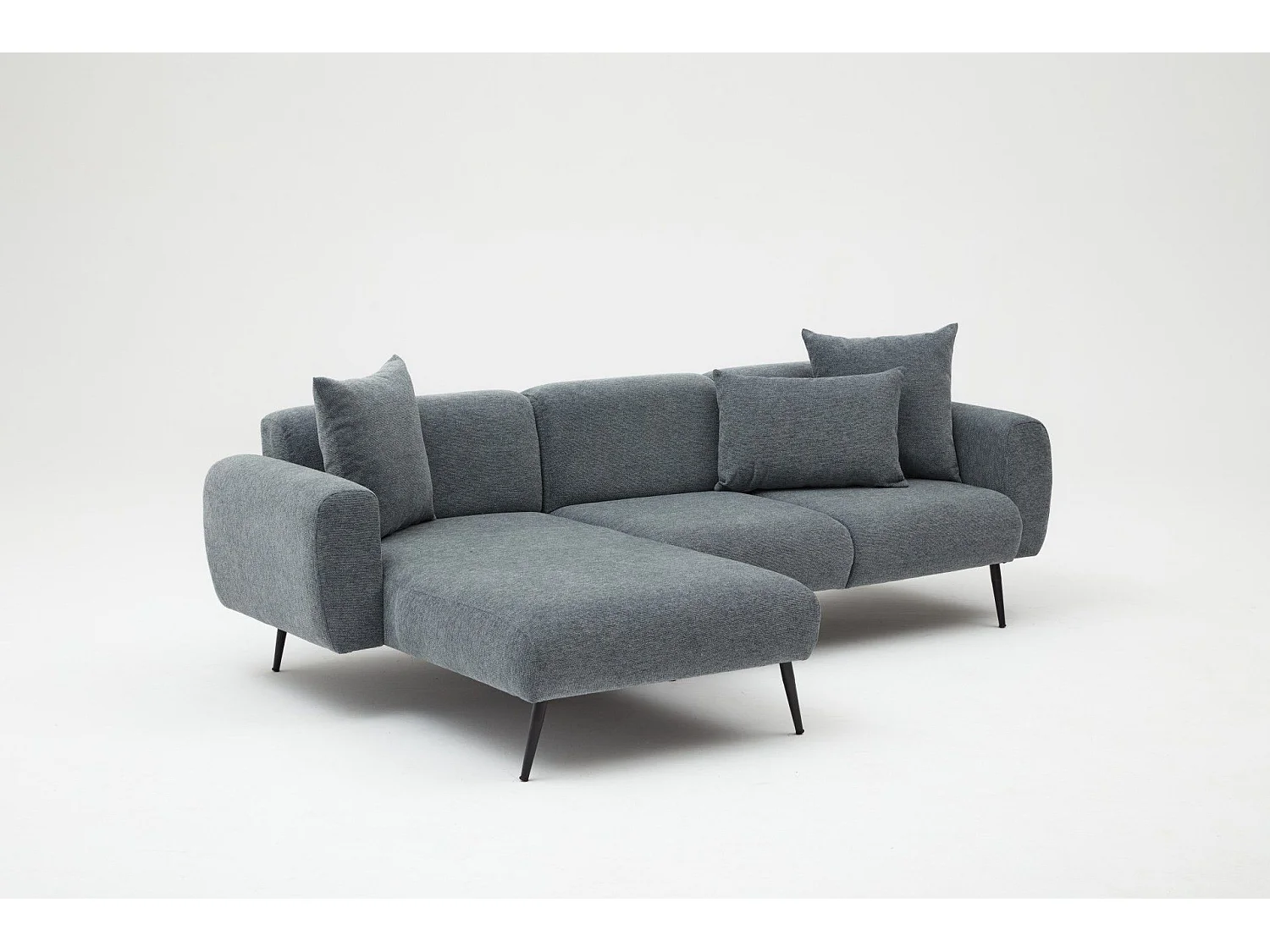 Sofá rinconero Altadena 583, Gris, 252x158x77cm