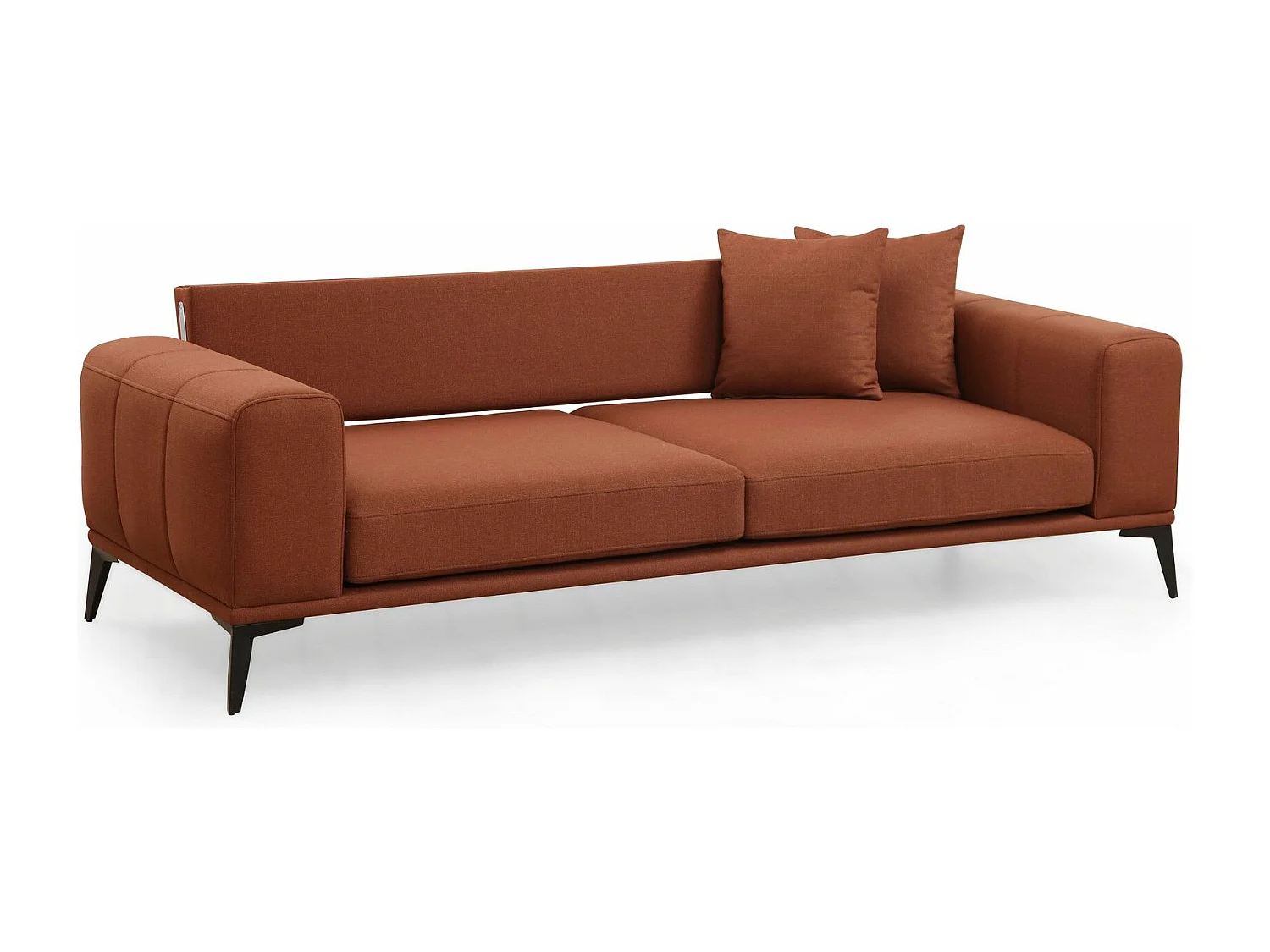 Sofá Altadena 402, Rojo, 235x90x80cm, Tapiz, Patas: Metal