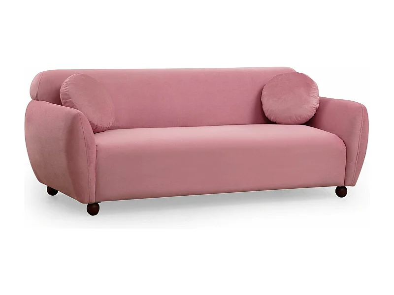 Sofá Altadena 188, Rosa, 223x83x86cm, Tapiz, Patas: Madera