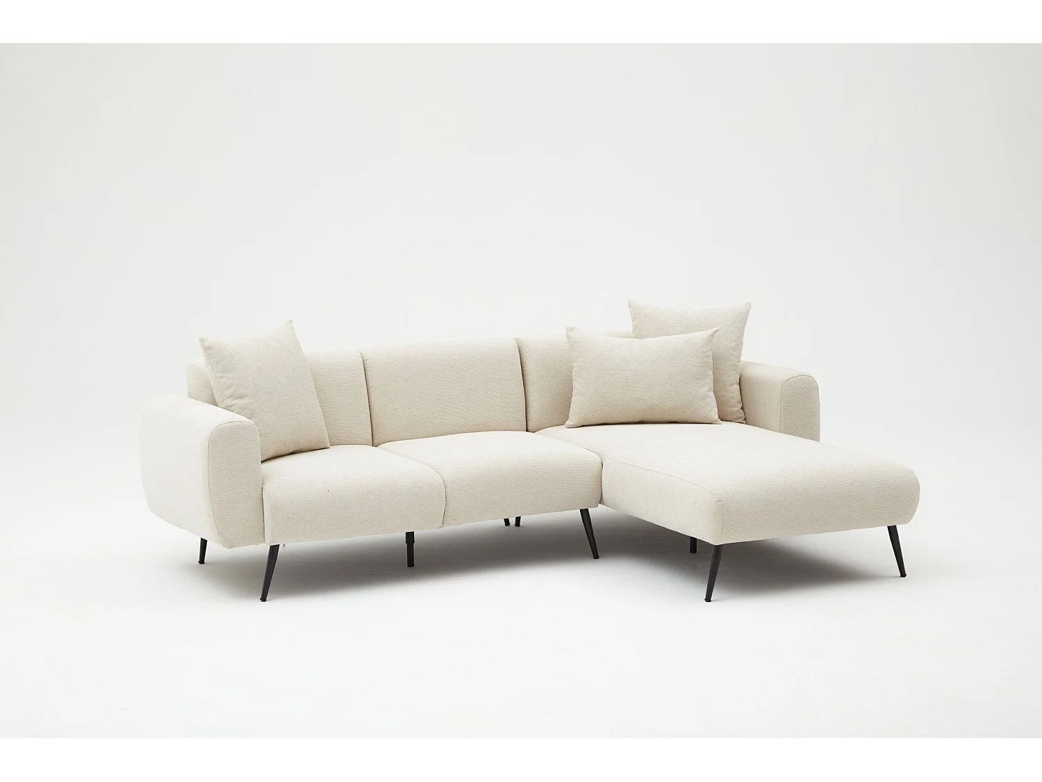 Sofá rinconero Altadena 583, De color marrón claro, 252x158x77cm