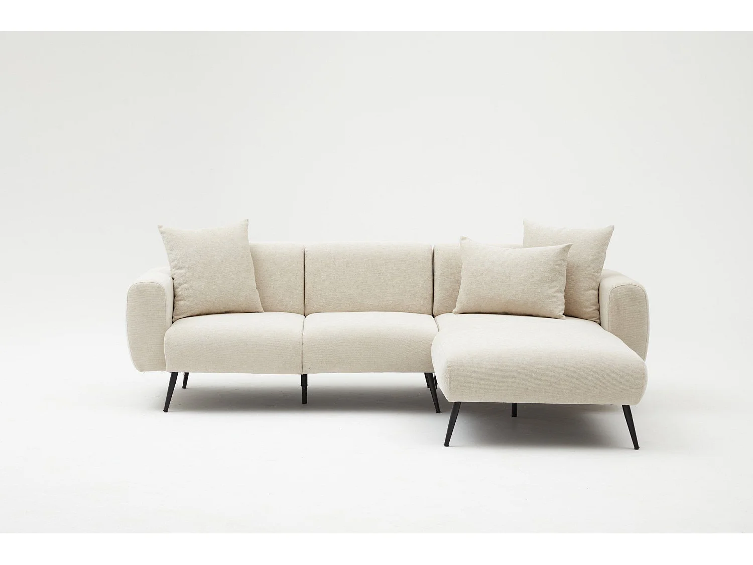 Sofá rinconero Altadena 583, De color marrón claro, 252x158x77cm