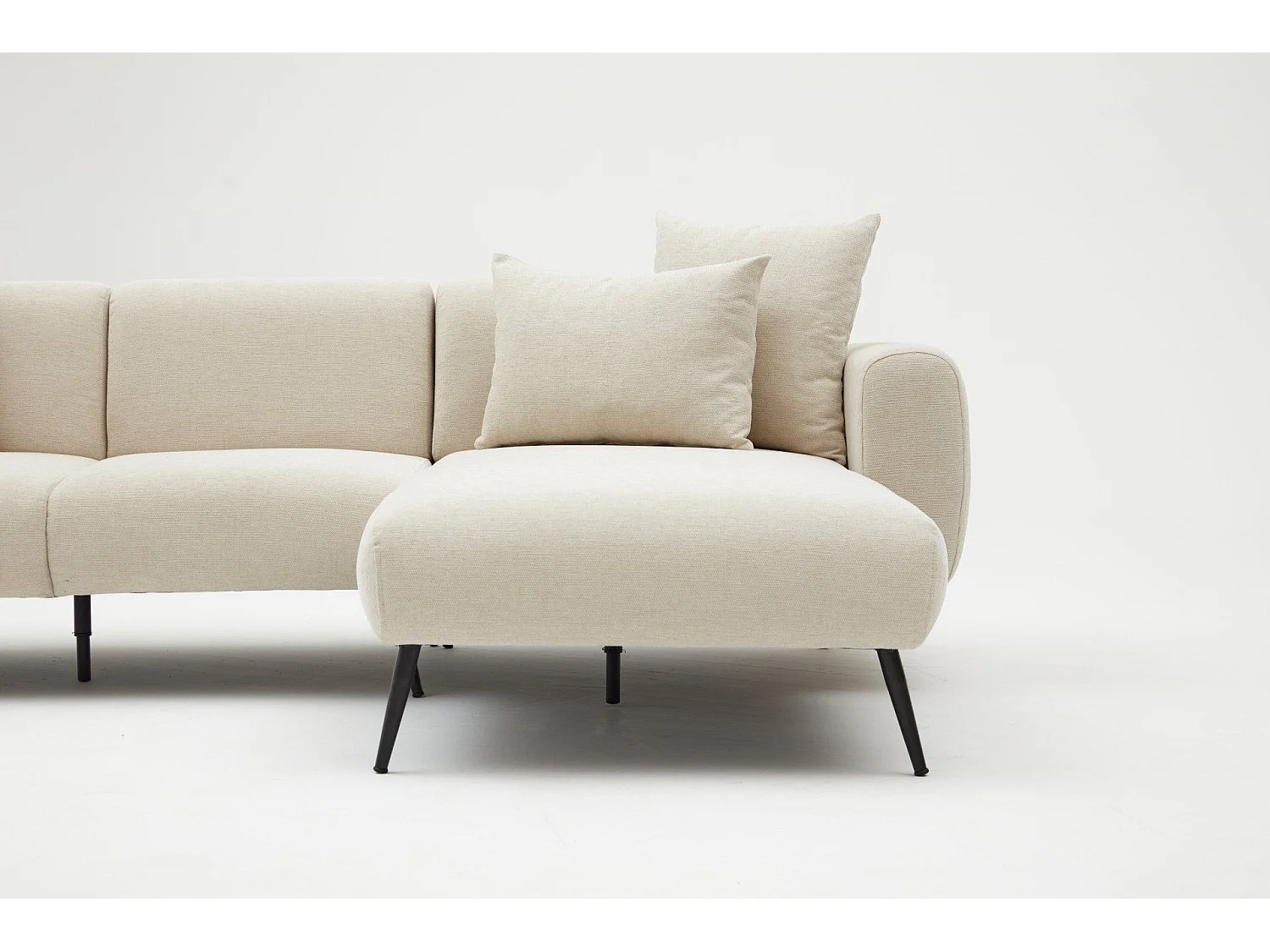 Sofá rinconero Altadena 583, De color marrón claro, 252x158x77cm