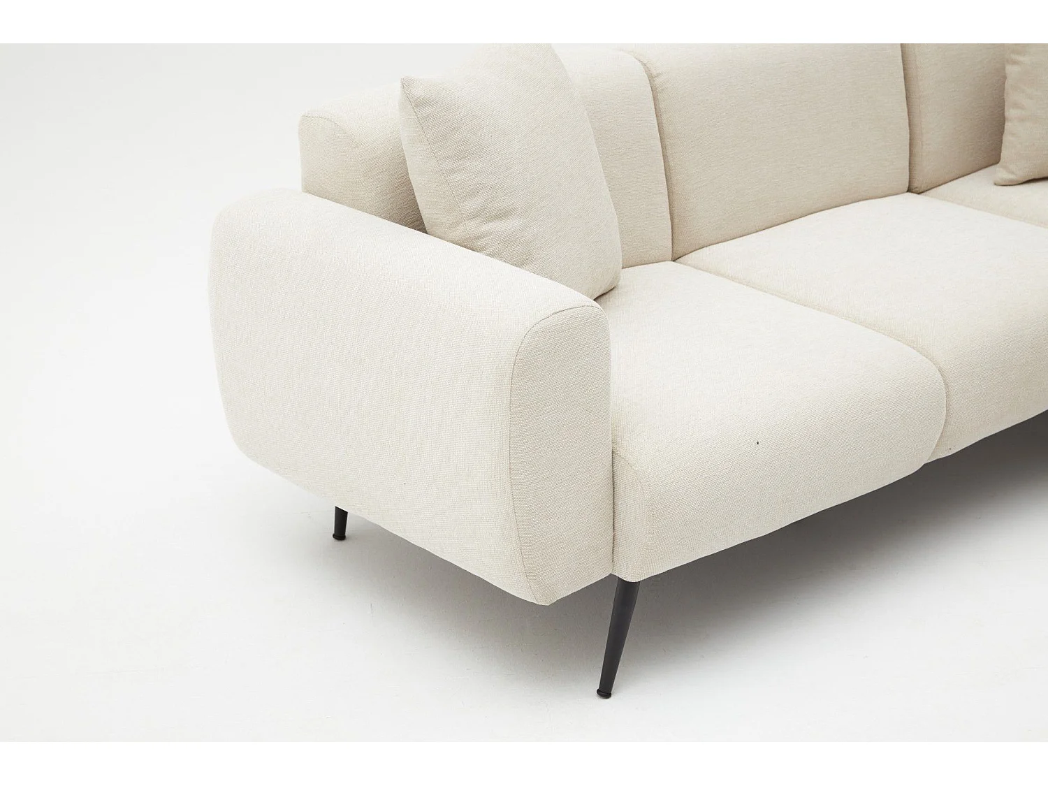 Sofá rinconero Altadena 583, De color marrón claro, 252x158x77cm