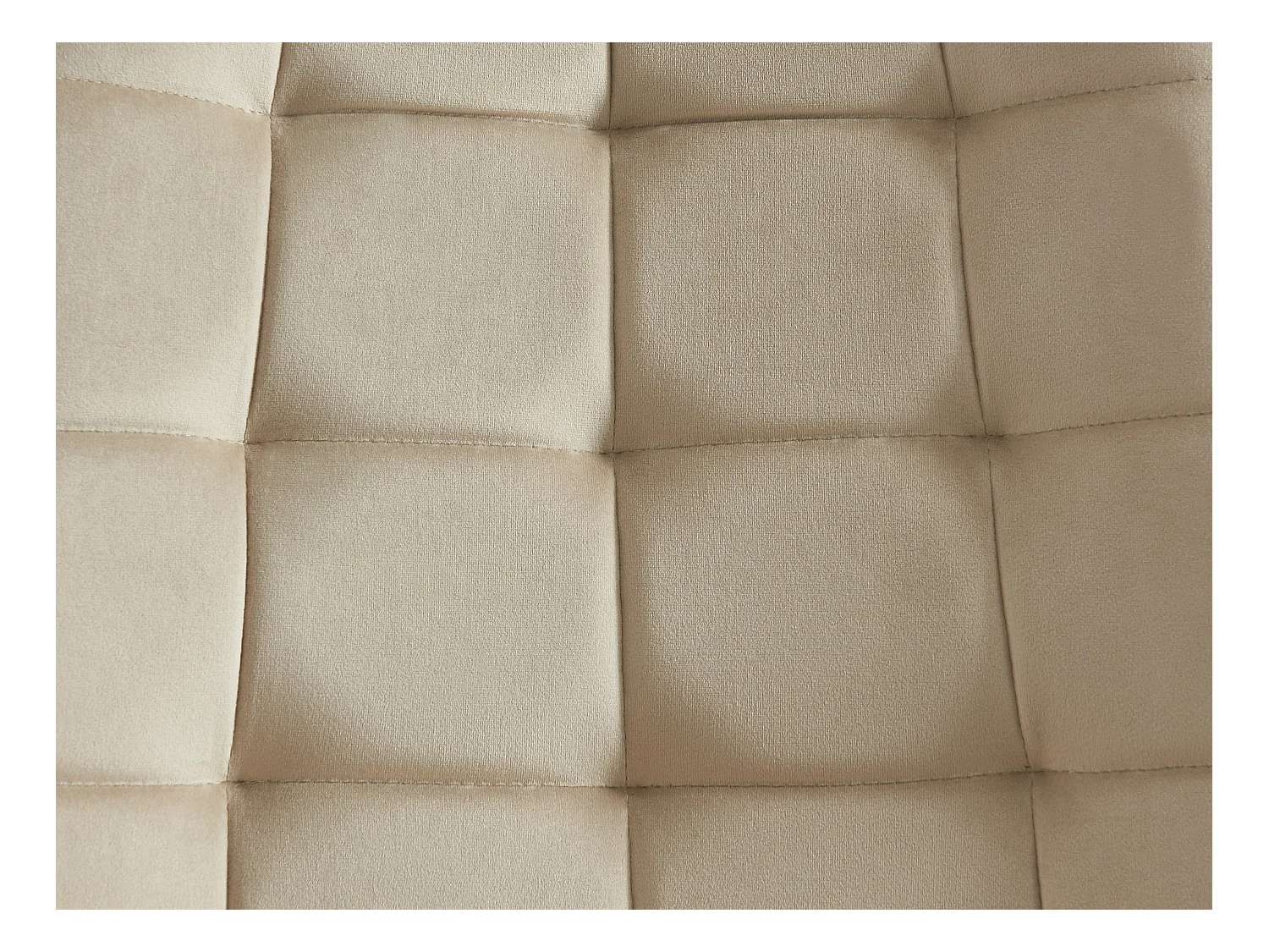 Lot de 2 chaises matelassées - Velours et métal noir - Beige - OLLUA