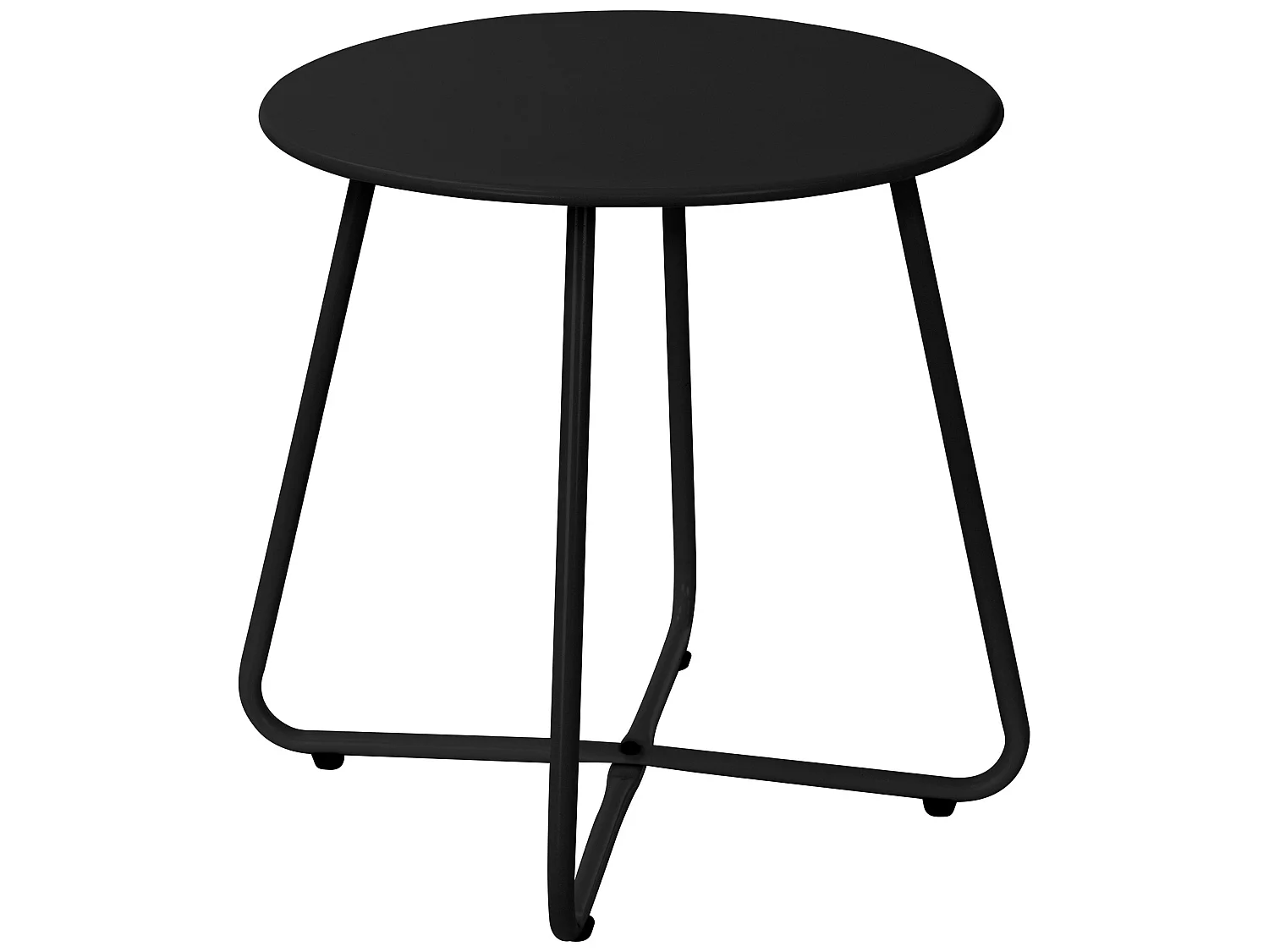 Table basse en métal noir table d`appoint ronde table de chevet de salon/jardin