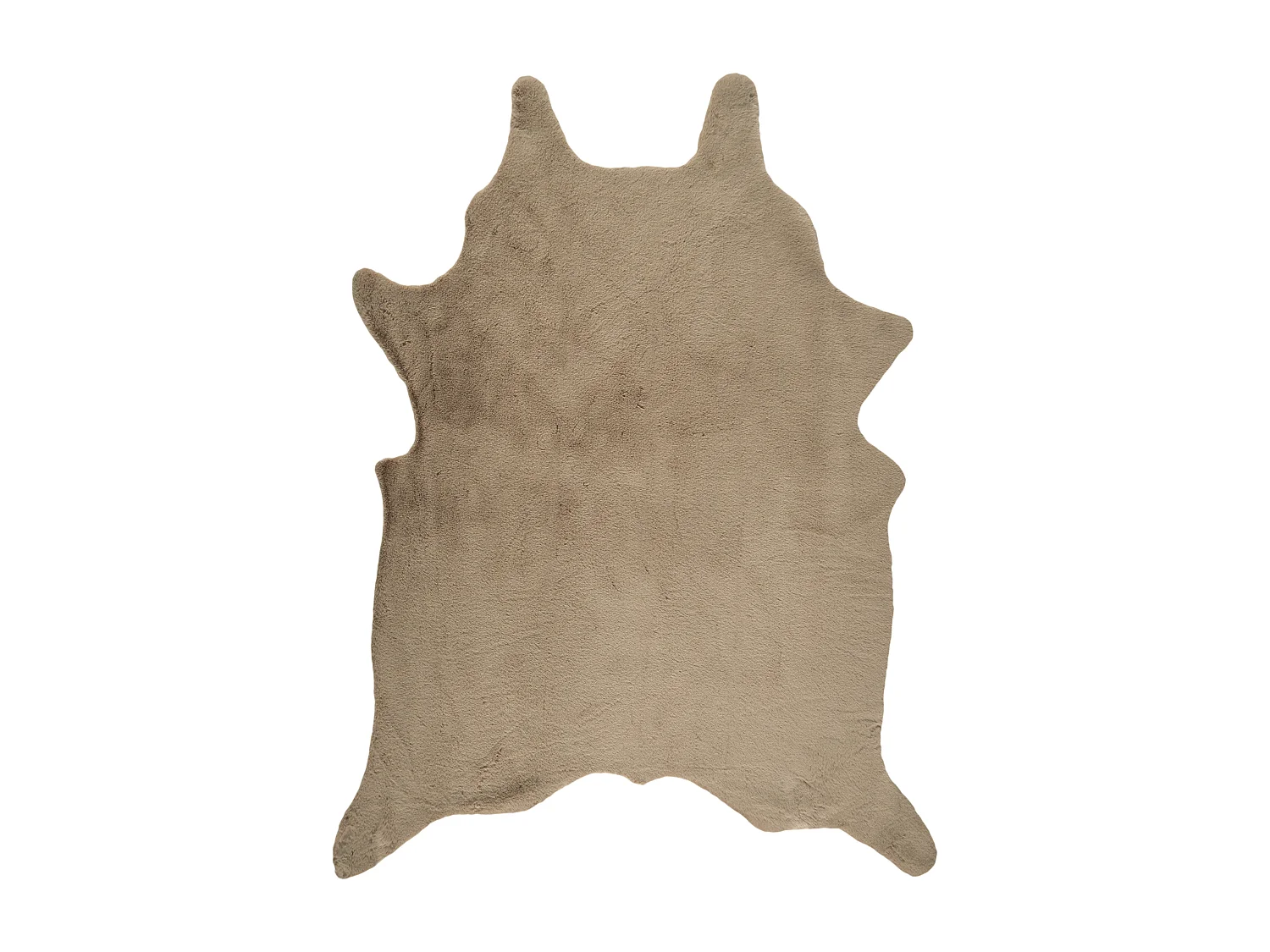 Tapis Taupe Fourr Forme Animal 120x158cm Beige