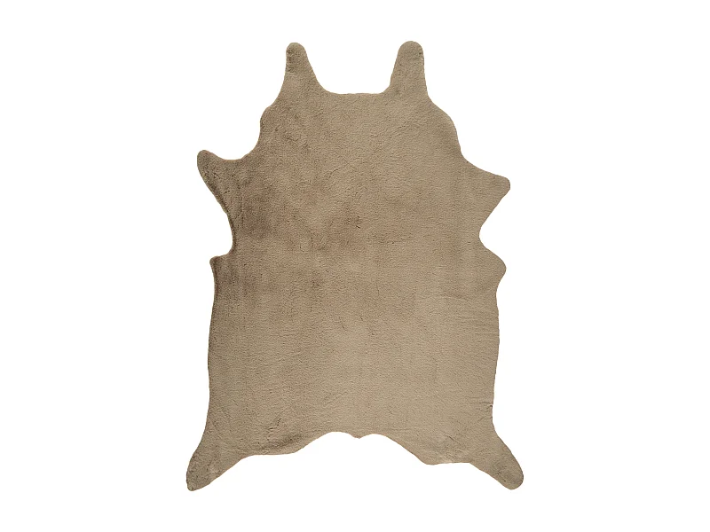 Tapis Taupe Fourr Forme Animal 120x158cm Beige