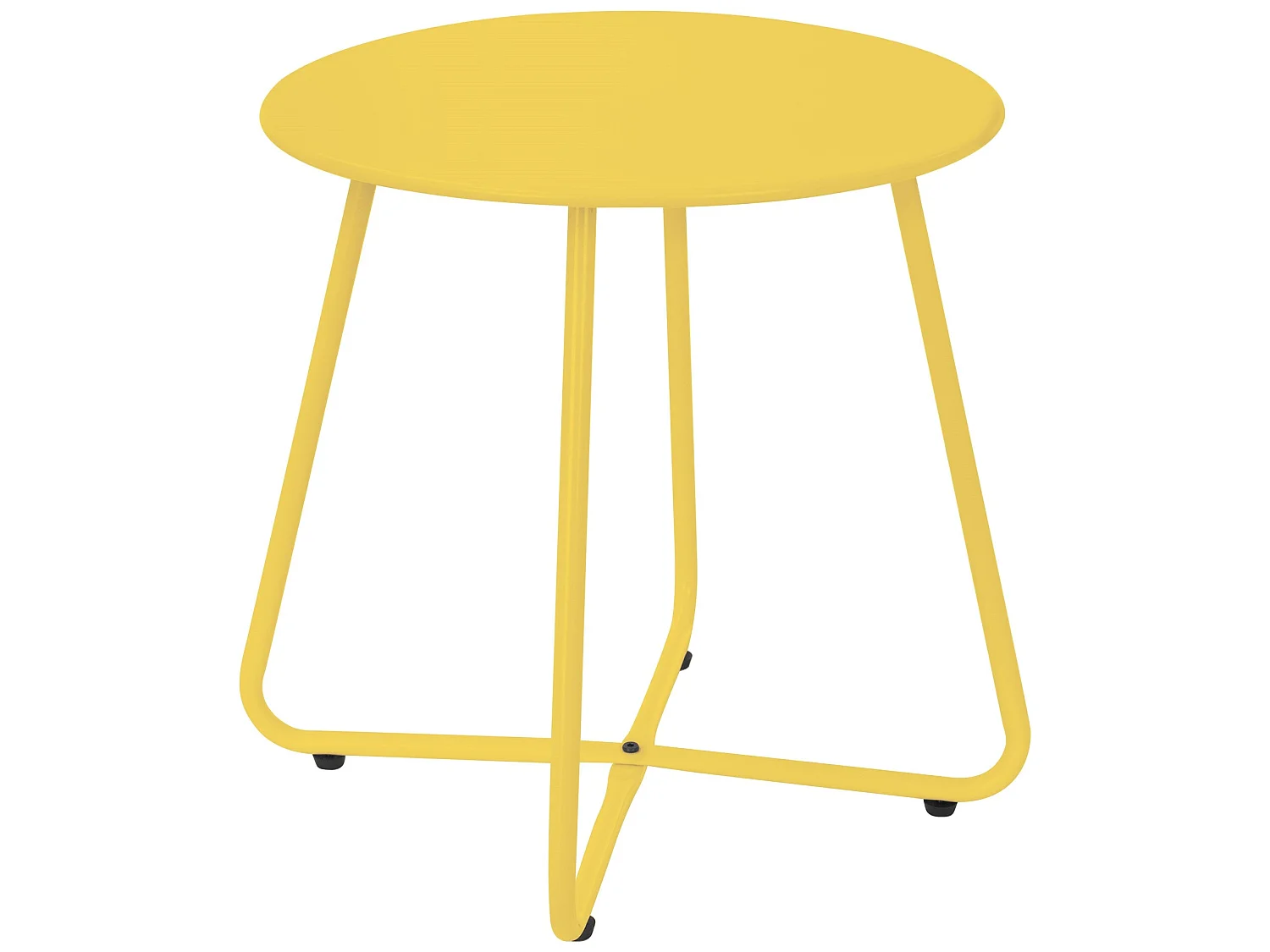 Table basse en métal jaune table d`appoint ronde table de chevet de salon/jardin