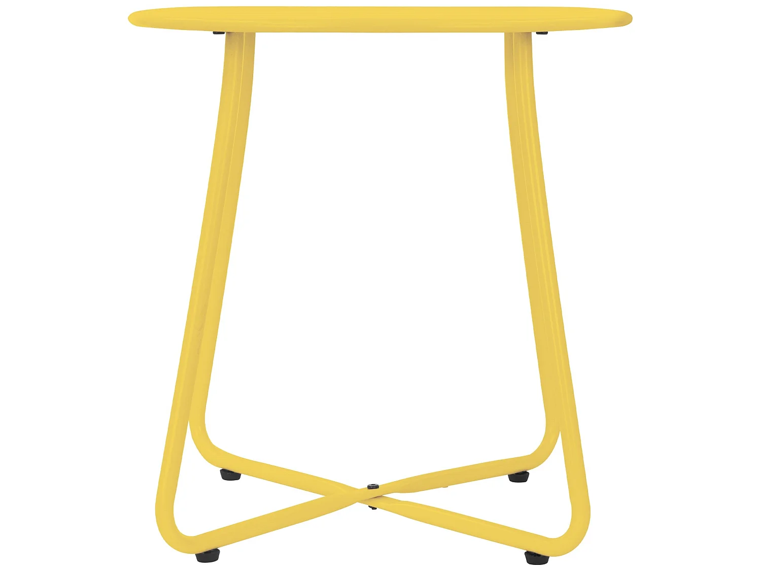 Table basse en métal jaune table d`appoint ronde table de chevet de salon/jardin