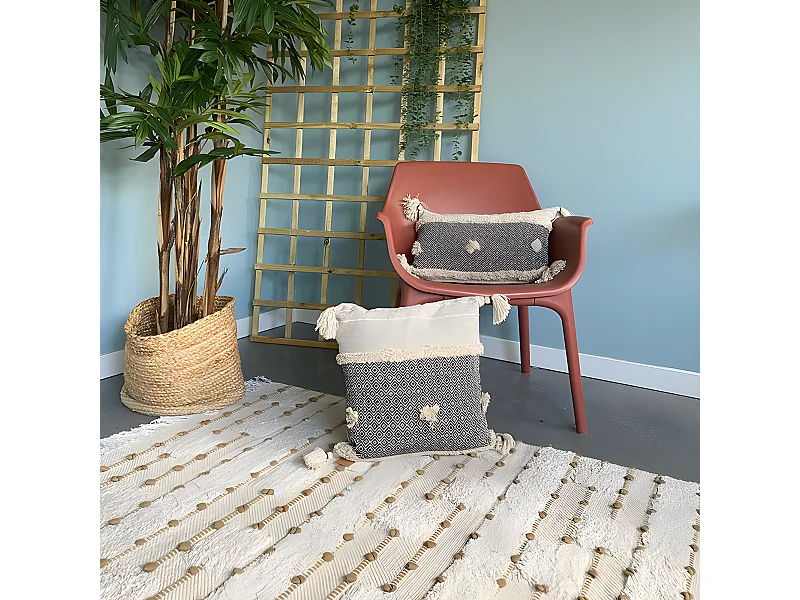 Housse de coussin en coton Pima 45x45 Marron